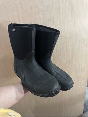 Men’s Bogs Neo Tech All-Black Waterproof Neoprene Rain Boots Size 17